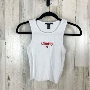 White Cherry Tank Top